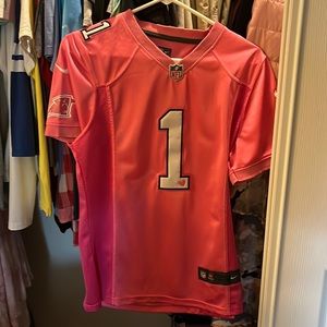 Pink Carolina Panthers Jersey